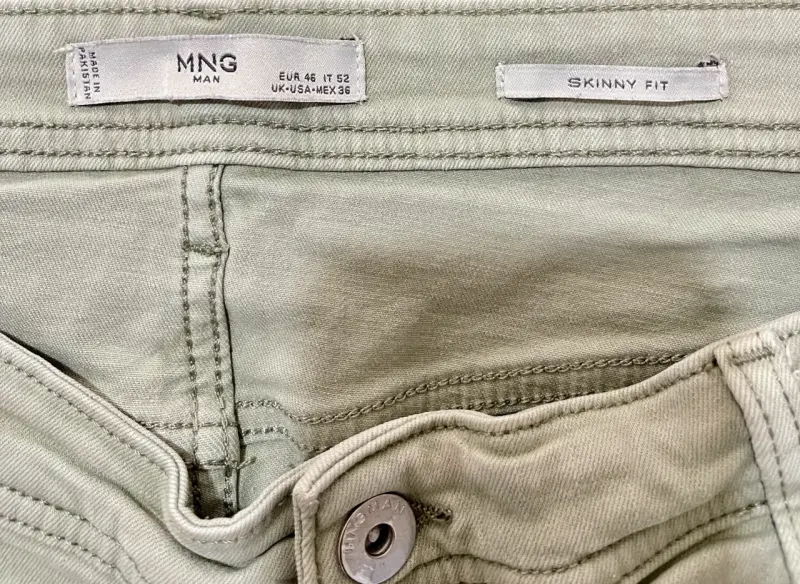 Pantalones verde oliva MNG Skinny Fit para hombre - 2