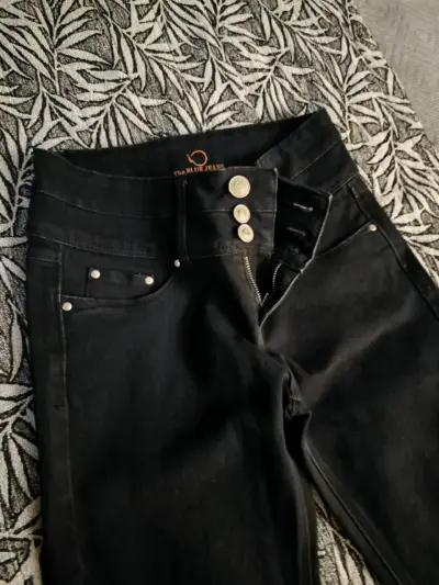 Jeans negros The Blue Jeans Tribeca para mujer - miniatura 3