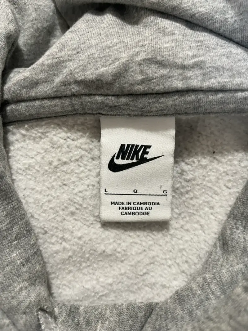 Polerón con capucha gris Nike talla L - 2