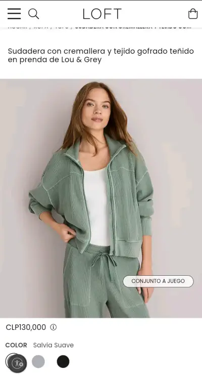 Conjunto de sudadera y pantalón Lou & Grey verde - miniatura 1