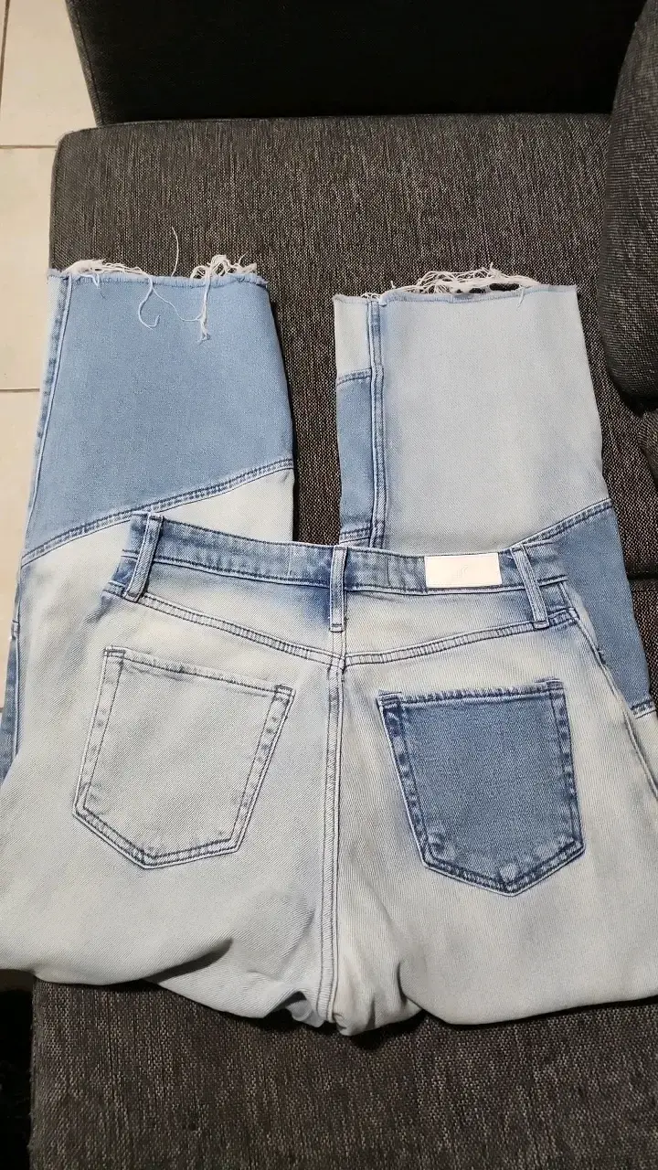 Jeans Holgados Bicolor para Mujer - 2