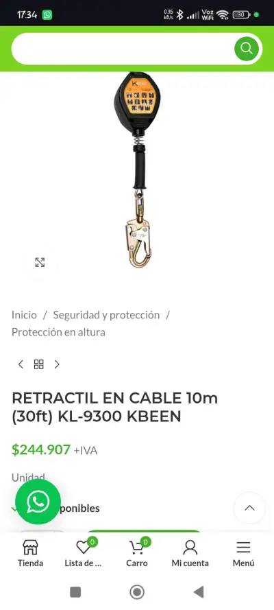 Retráctil de seguridad Keen con gancho - miniatura 6