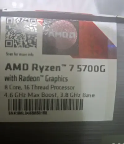 Ventilador AMD Ryzen 7 5700G - miniatura 3