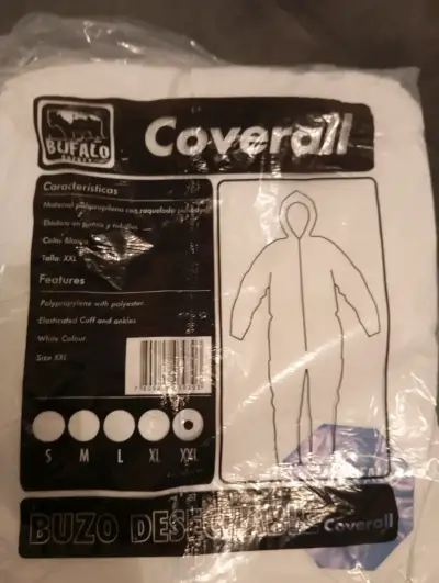 Buzo desechable blanco talla XXL Bufalo - miniatura 1