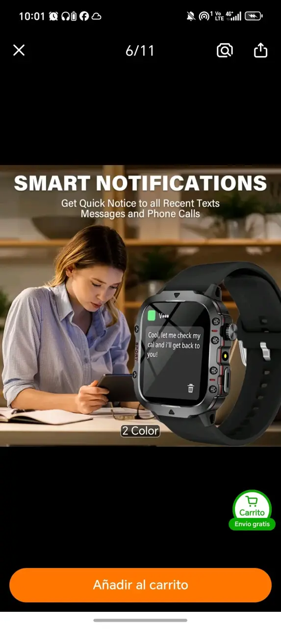Smartwatch multifuncional con linterna LED - 5