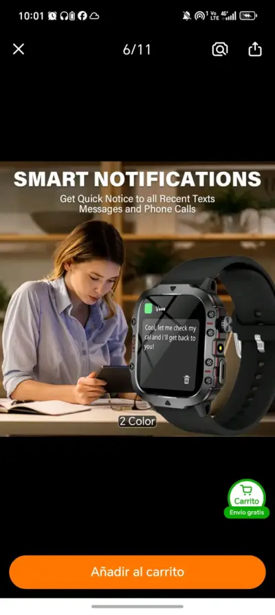 Smartwatch multifuncional con linterna LED - miniatura 5