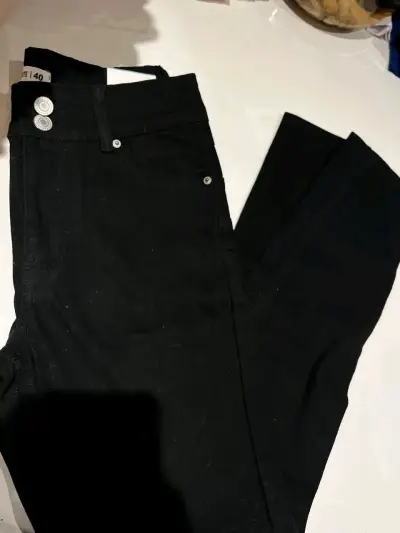 Pantalones negros super skinny Opposite - miniatura 3