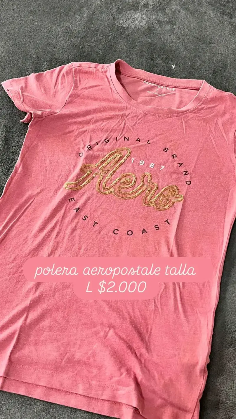 Polera Aeropostale rosa talla L