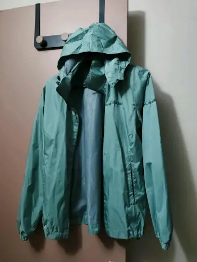 Chaqueta impermeable verde Columbia para mujer - miniatura 2