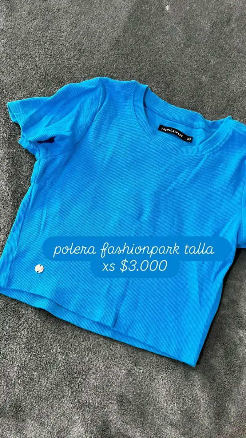 Polera azul Fashionpark talla XS