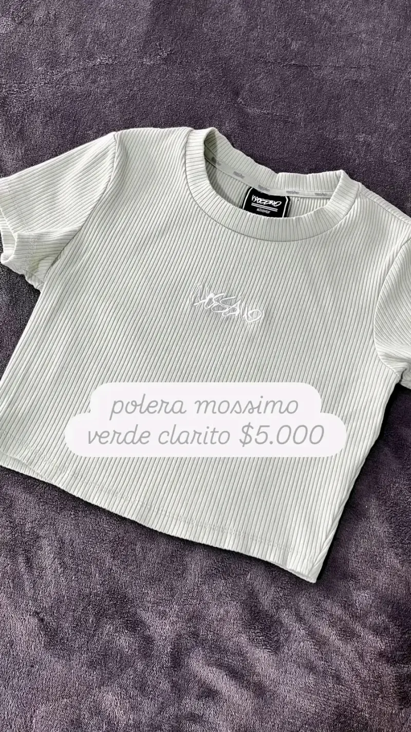 Polera Mossimo verde claro para mujer