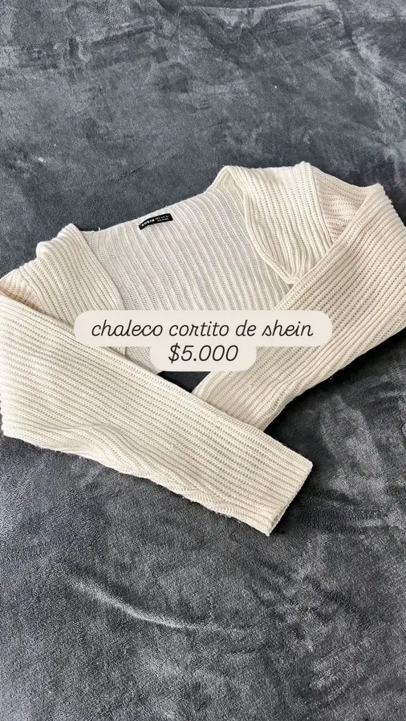 Chaleco corto beige de Shein