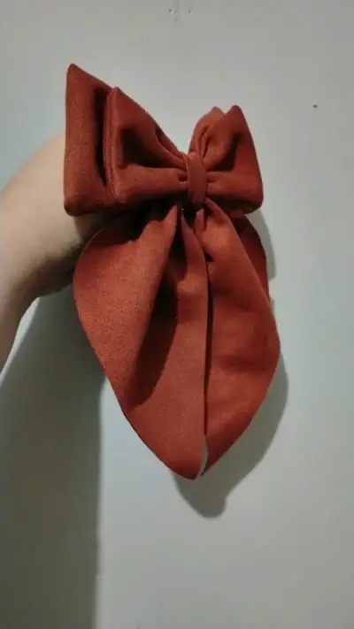 Lazo de GAMUZA marrón para el cabello - miniatura 3