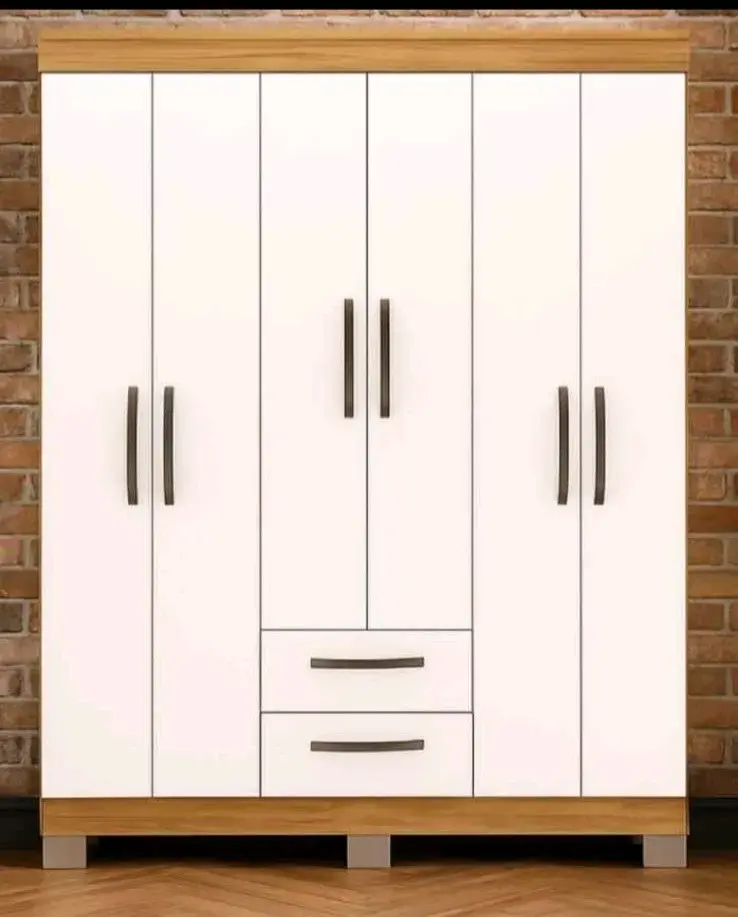Closet de Madera Blanco con Puertas y Cajones - 2