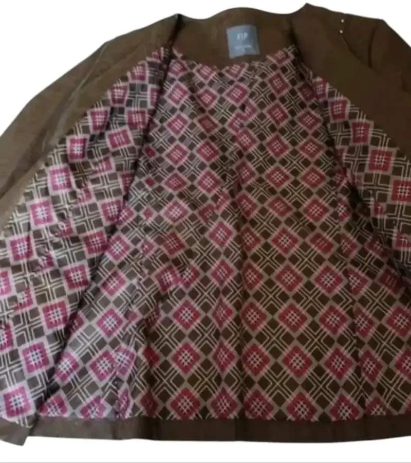Chaqueta de eccuero marrón para mujer - 3