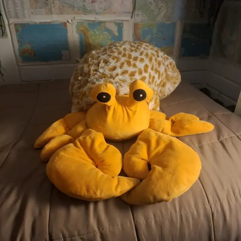 Peluche de cangrejo naranja grande - 1