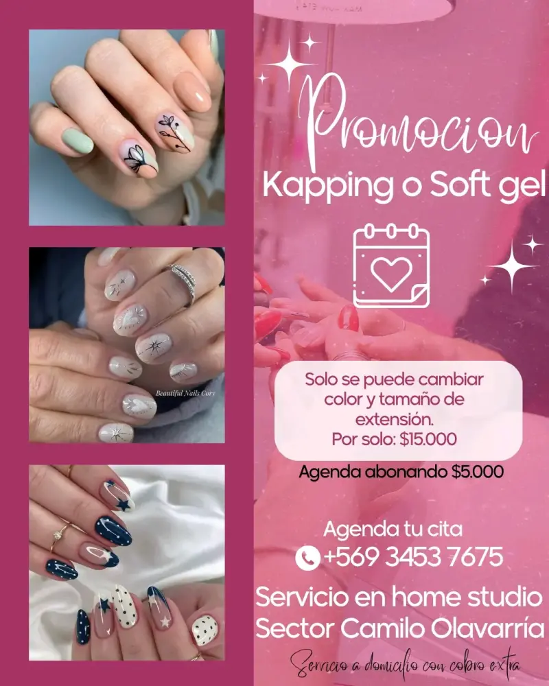 Promoción de uñas Kapping o Soft Gel - 1