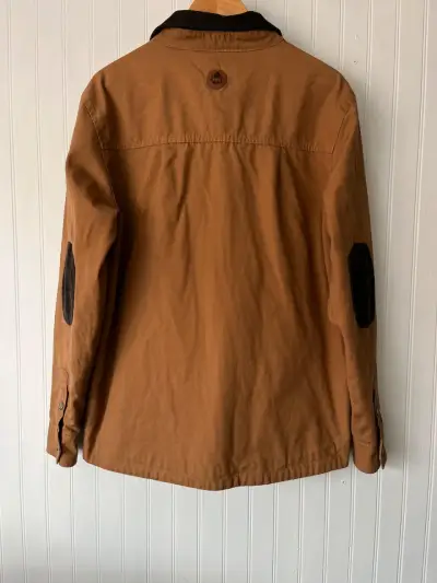 Chaqueta de algodón marrón con cuello de pana - miniatura 3