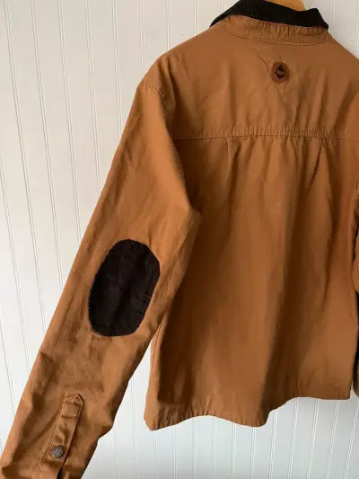 Chaqueta de algodón marrón con cuello de pana - miniatura 4