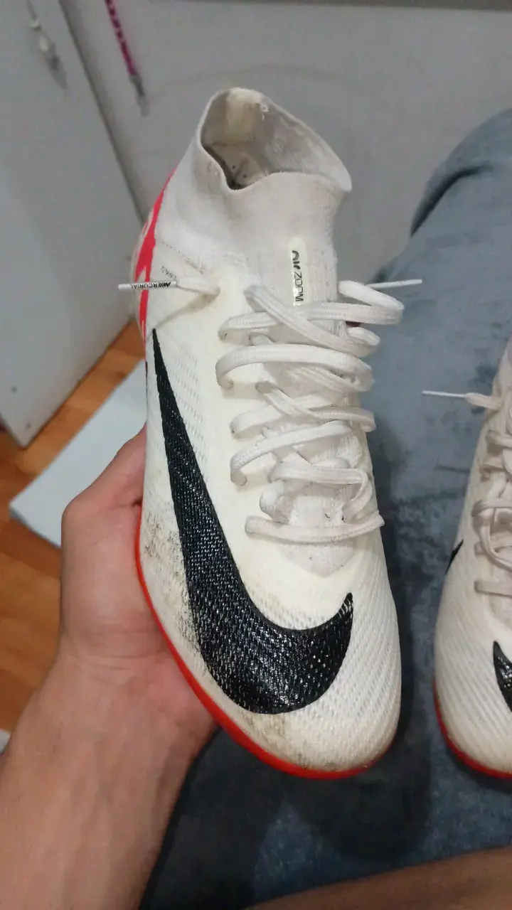 Botines de fútbol Nike Zoom blancos y rojos - 4