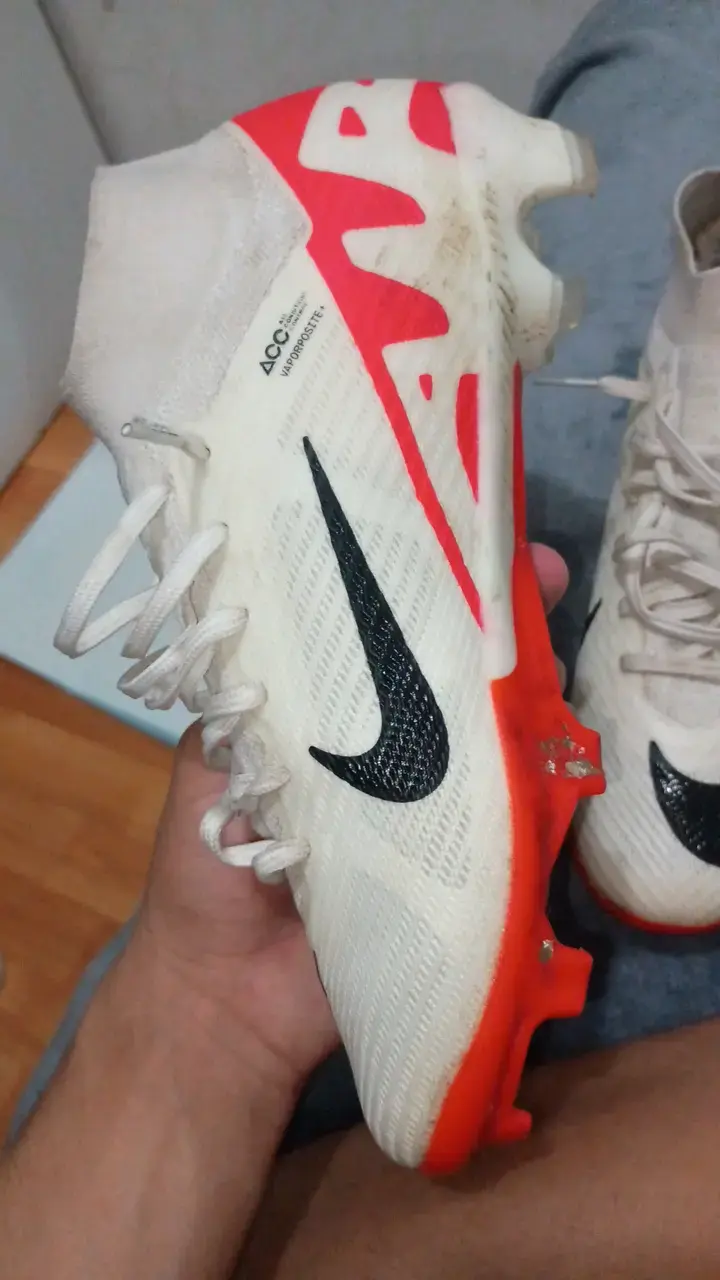 Botines de fútbol Nike Zoom blancos y rojos - 5