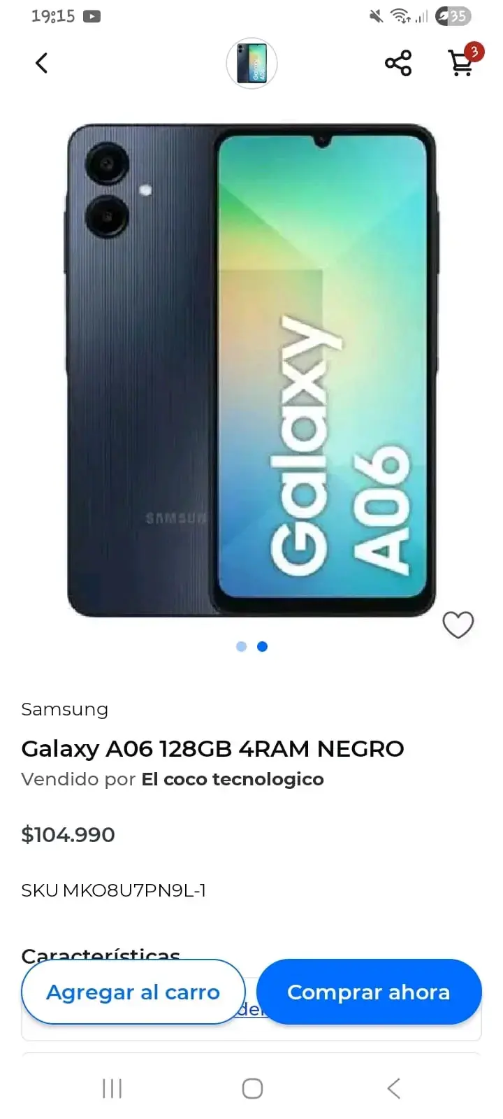 Samsung Galaxy A06 128GB 4RAM Negro - 3