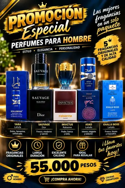 Set de Perfumes para Hombre con Dior Sauvage e Invictus - miniatura 2