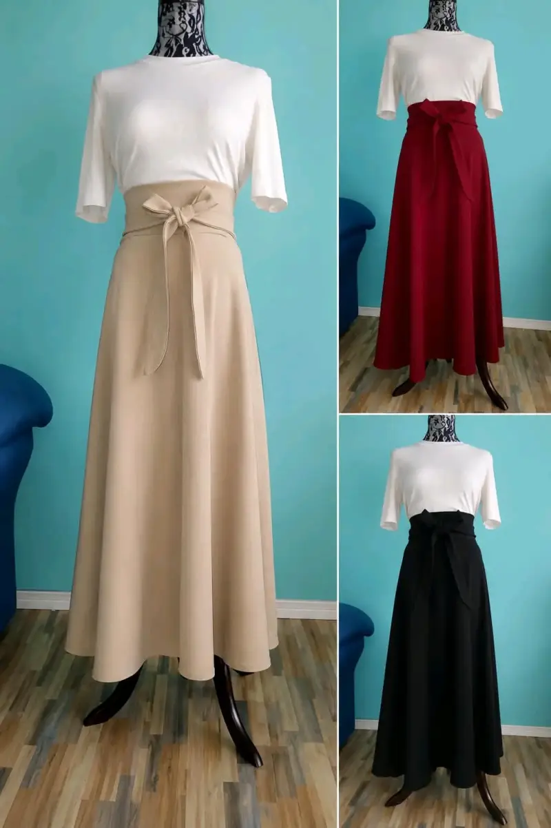 Vestido largo plisado elegante para mujer - 2