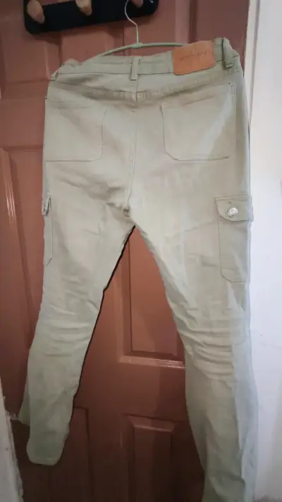 Pantalones cargo verde oliva Denim Life talla 40 - miniatura 1