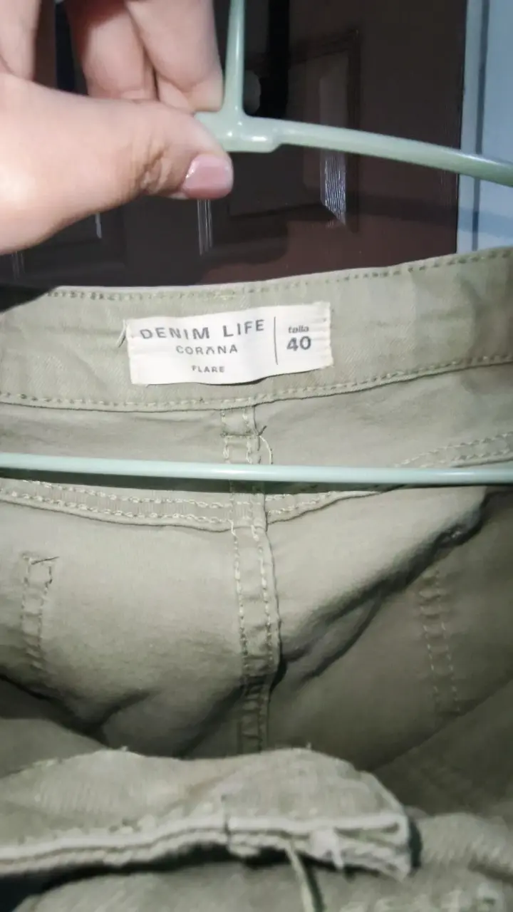 Pantalones cargo verde oliva Denim Life talla 40 - 2
