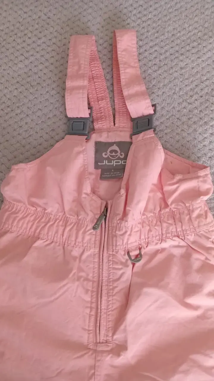 Overol de nieve rosado para niña Jupa - 1