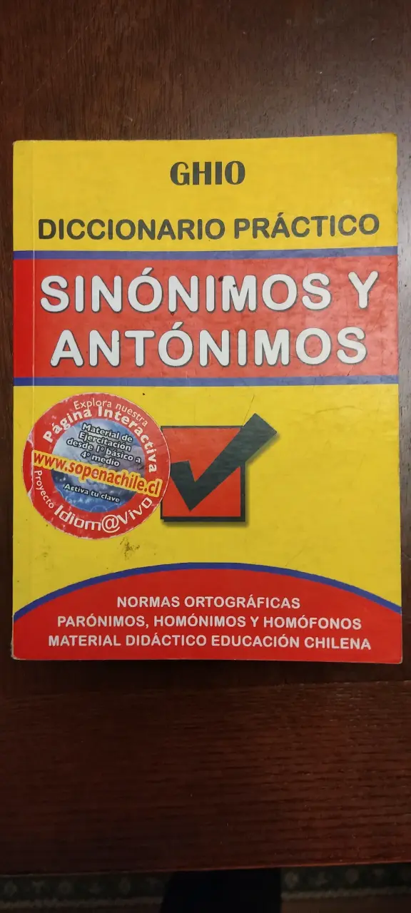 Diccionario Práctico de Sinónimos y Antónimos GHIO - 1