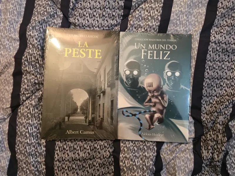Pack de libros 'La Peste' y 'Un Mundo Feliz'