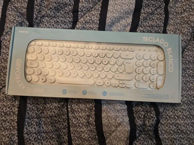 Teclado inalámbrico blanco Miniso Macaron