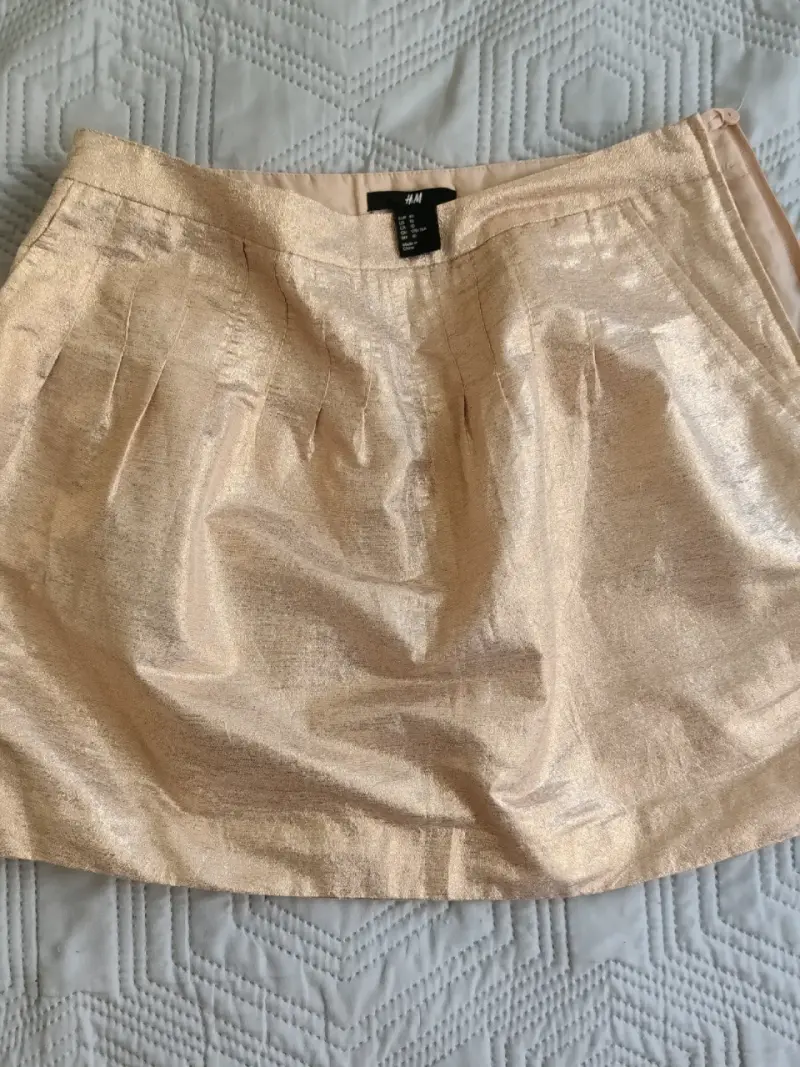 Falda dorada brillante H&M para mujer - 1