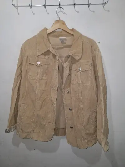 Chaqueta de pana beige Fashion Bug - miniatura 2