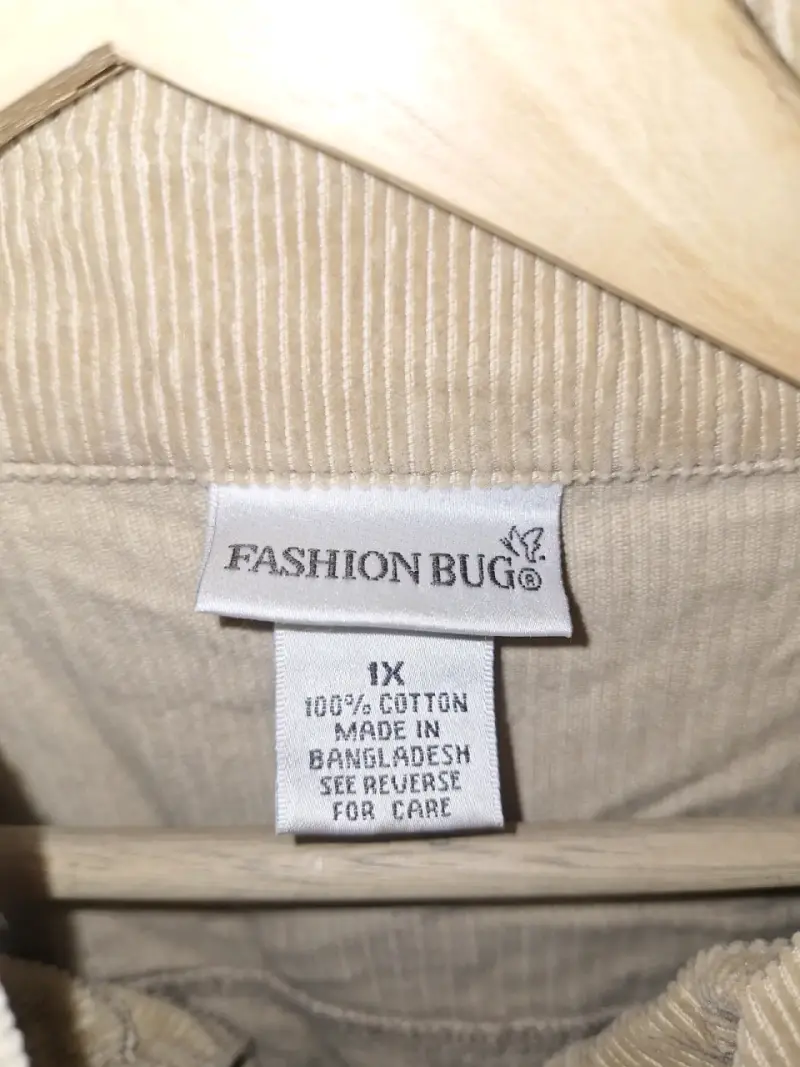 Chaqueta de pana beige Fashion Bug - 3