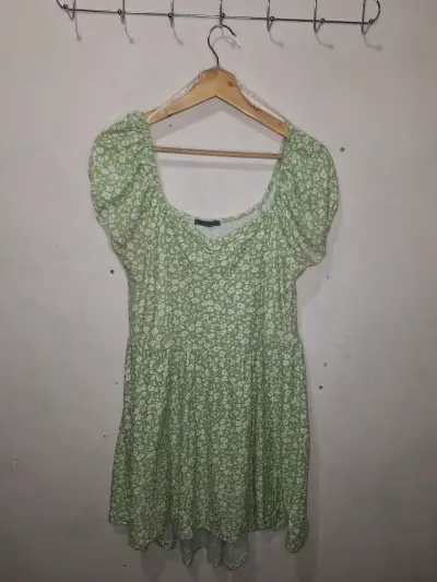 Vestido verde floral Wados L - miniatura 1