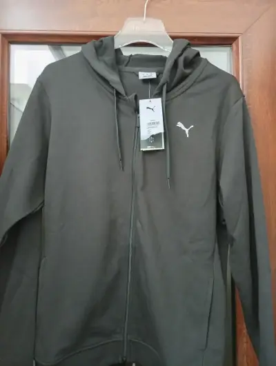Polerón Puma con capucha negro Unisex - miniatura 1