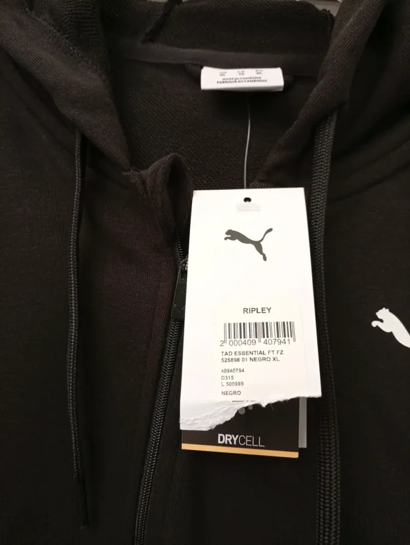Polerón Puma con capucha negro Unisex - 2