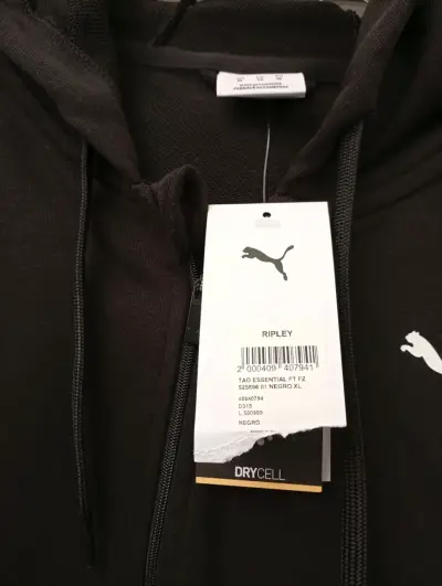 Polerón Puma con capucha negro Unisex - miniatura 2