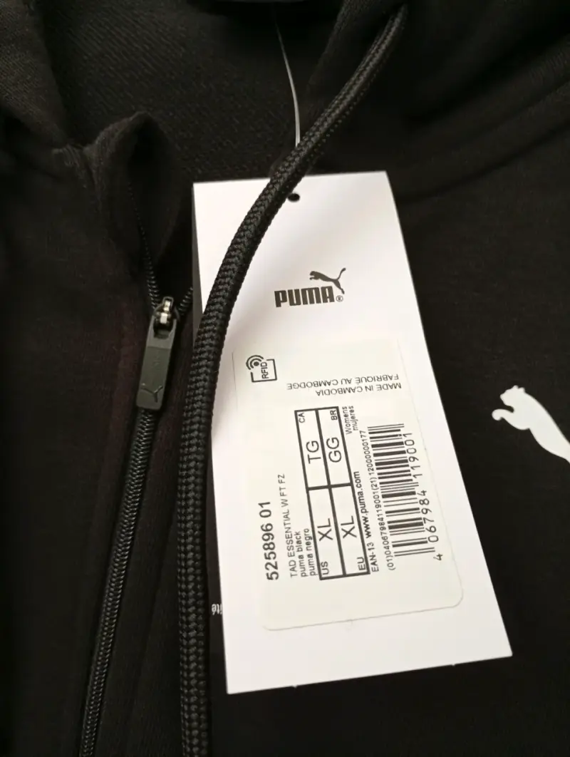 Polerón Puma con capucha negro Unisex - 4