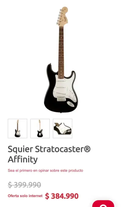 Guitarra Eléctrica Squier Stratocaster Negra - miniatura 6