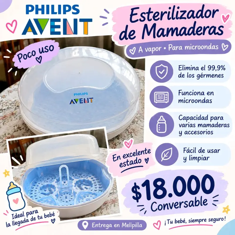 Esterilizador de Mamaderas Philips Avent a Vapor