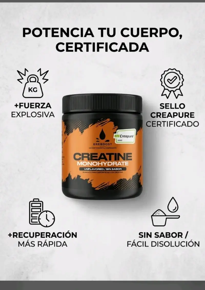 Creatina Monohidrato EREBOOST Sin Sabor - 2