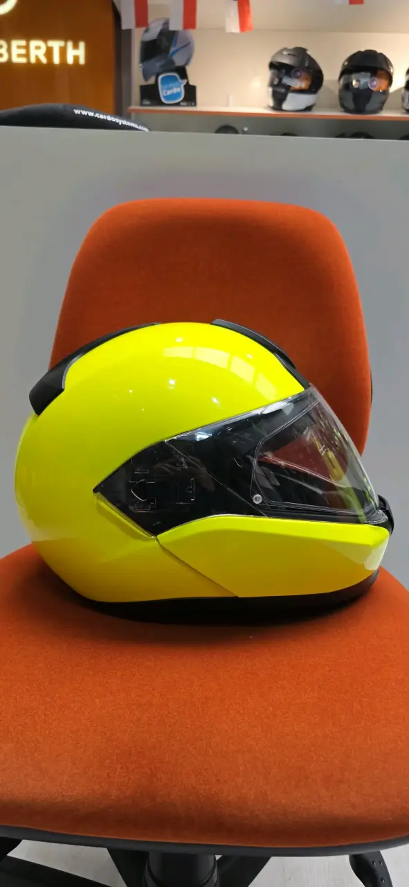 Casco de moto BMW System 6, amarillo fluo talla M - 4