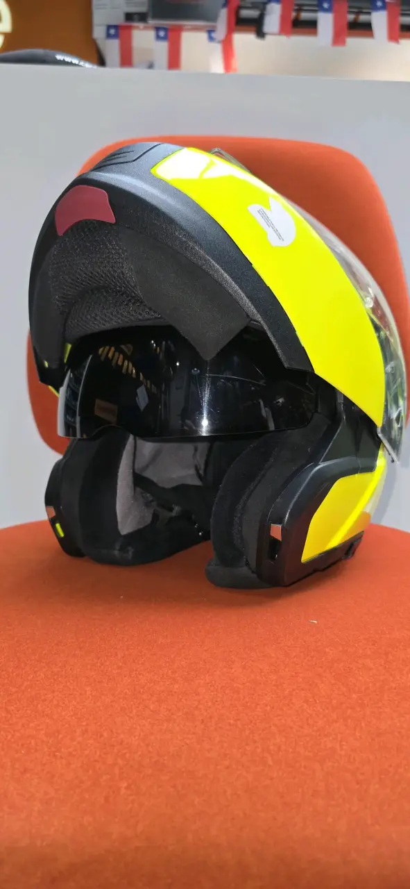 Casco de moto BMW System 6, amarillo fluo talla M - 5