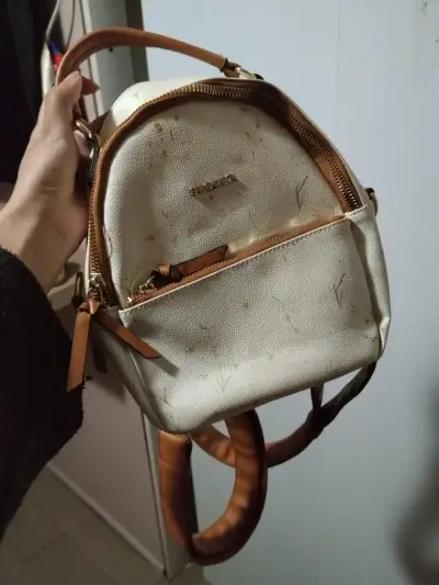 Mochila pequeña beige - miniatura 1