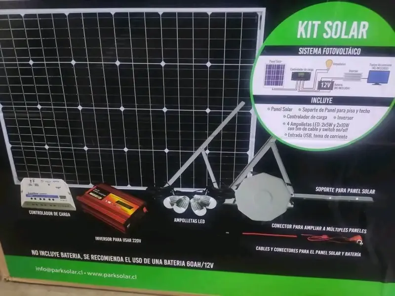 Kit de Energía Solar 125W con Accesorios - 4