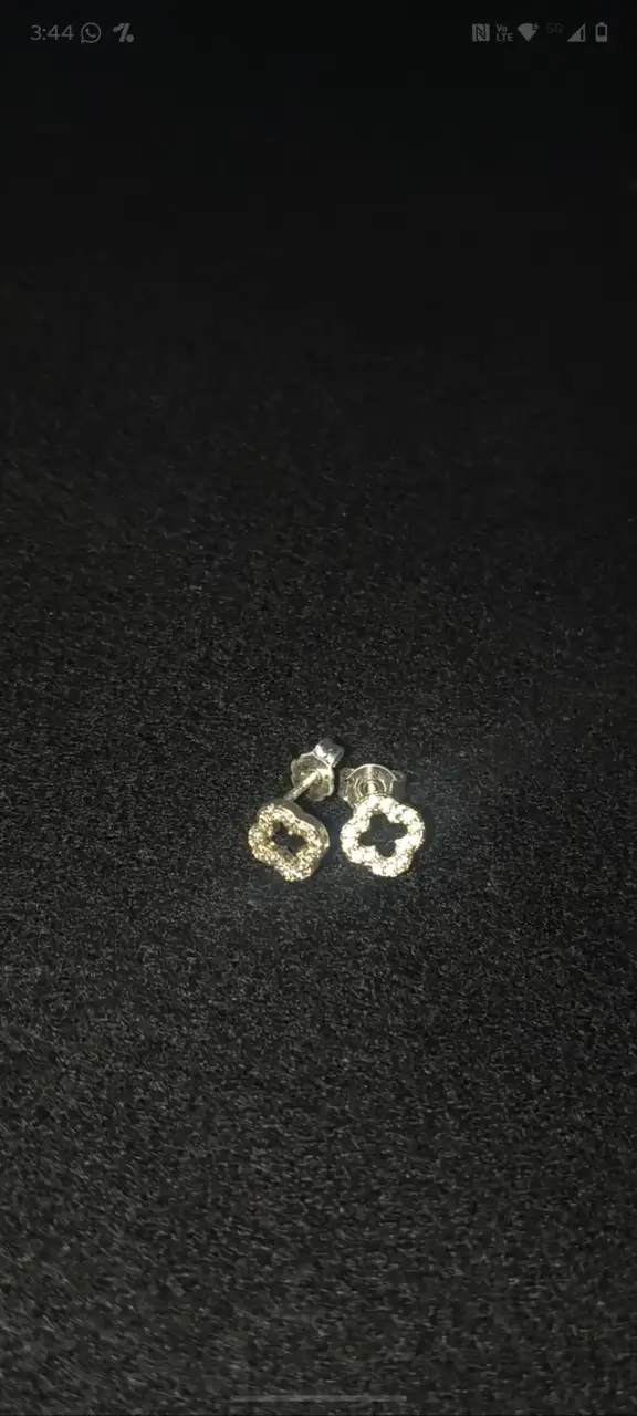 Aros plata 925 trébol - 1